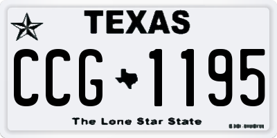 TX license plate CCG1195