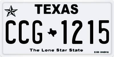 TX license plate CCG1215