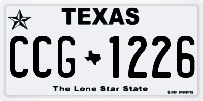 TX license plate CCG1226