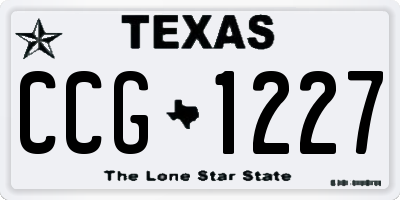 TX license plate CCG1227