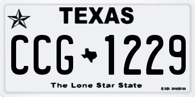 TX license plate CCG1229