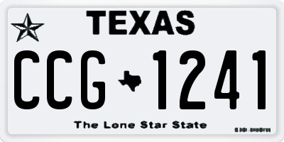 TX license plate CCG1241