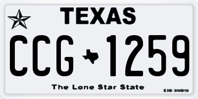 TX license plate CCG1259