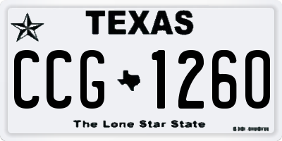 TX license plate CCG1260