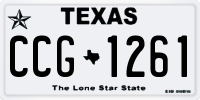 TX license plate CCG1261