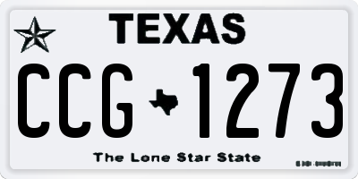 TX license plate CCG1273