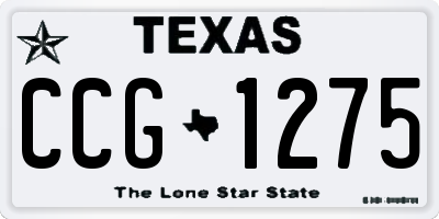 TX license plate CCG1275