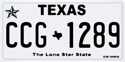 TX license plate CCG1289