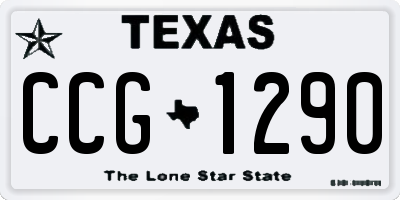 TX license plate CCG1290