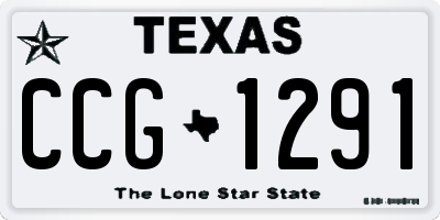 TX license plate CCG1291