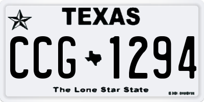 TX license plate CCG1294