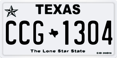 TX license plate CCG1304