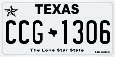 TX license plate CCG1306