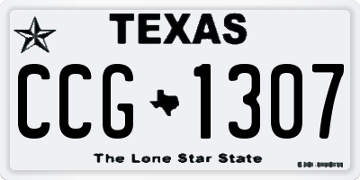 TX license plate CCG1307