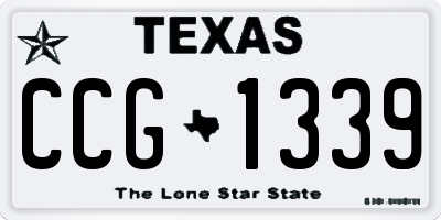 TX license plate CCG1339