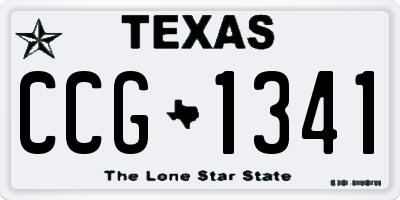 TX license plate CCG1341