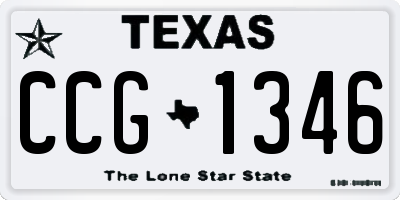 TX license plate CCG1346