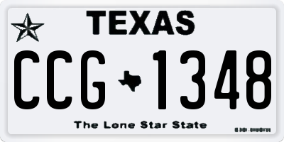 TX license plate CCG1348