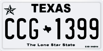 TX license plate CCG1399