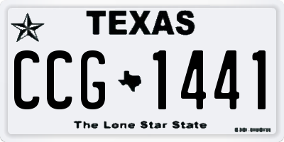 TX license plate CCG1441