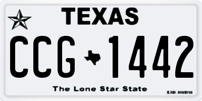 TX license plate CCG1442