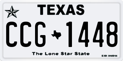 TX license plate CCG1448