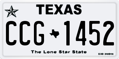 TX license plate CCG1452