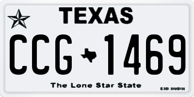 TX license plate CCG1469