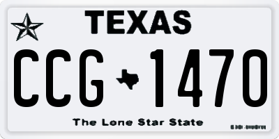 TX license plate CCG1470