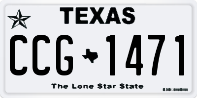 TX license plate CCG1471