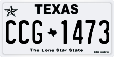 TX license plate CCG1473