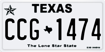 TX license plate CCG1474