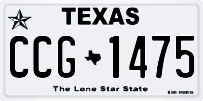 TX license plate CCG1475