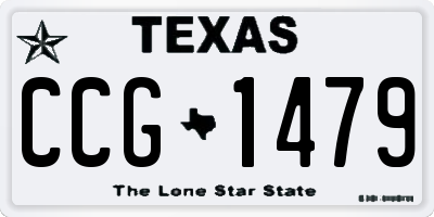 TX license plate CCG1479