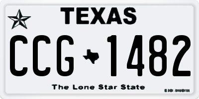 TX license plate CCG1482
