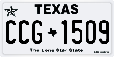 TX license plate CCG1509
