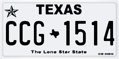 TX license plate CCG1514