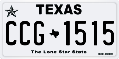 TX license plate CCG1515