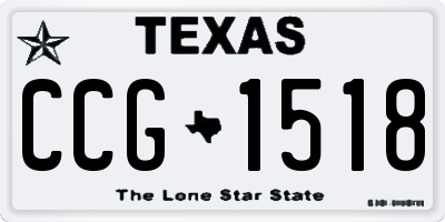 TX license plate CCG1518
