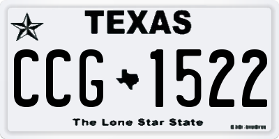 TX license plate CCG1522