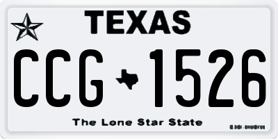 TX license plate CCG1526