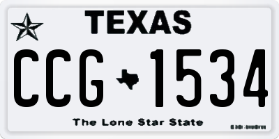 TX license plate CCG1534