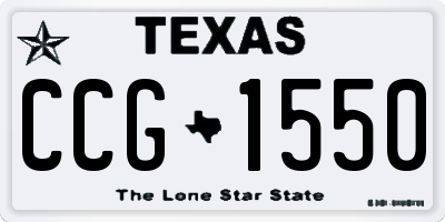 TX license plate CCG1550