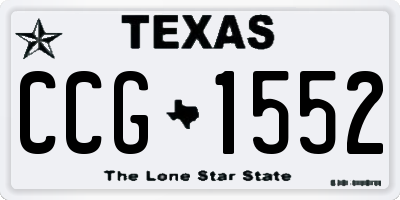 TX license plate CCG1552