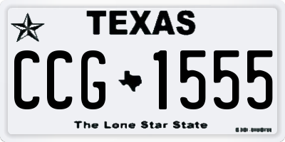 TX license plate CCG1555