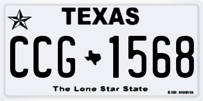 TX license plate CCG1568