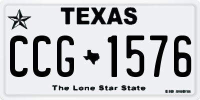 TX license plate CCG1576