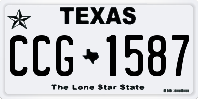 TX license plate CCG1587