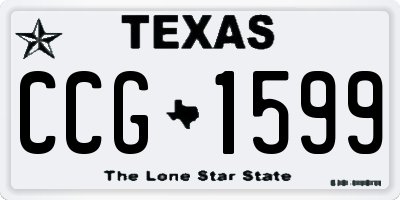TX license plate CCG1599