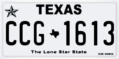TX license plate CCG1613
